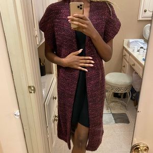 Alice + Olivia Res and Blk Duster Sweater